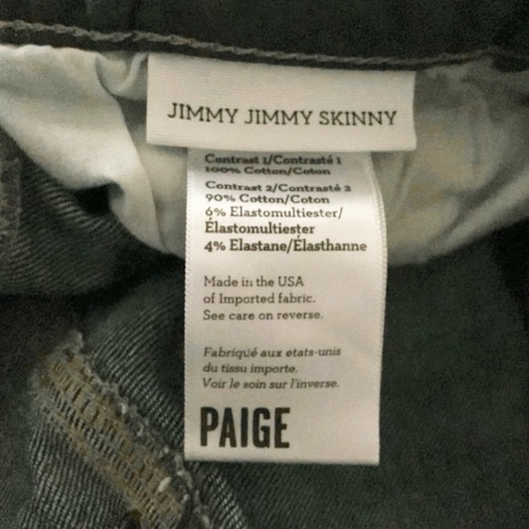 PAIGE JIMMY JIMMY PATCH PLAID BOYFRIEND JEANS SIZE 28 - Picture 13 of 13